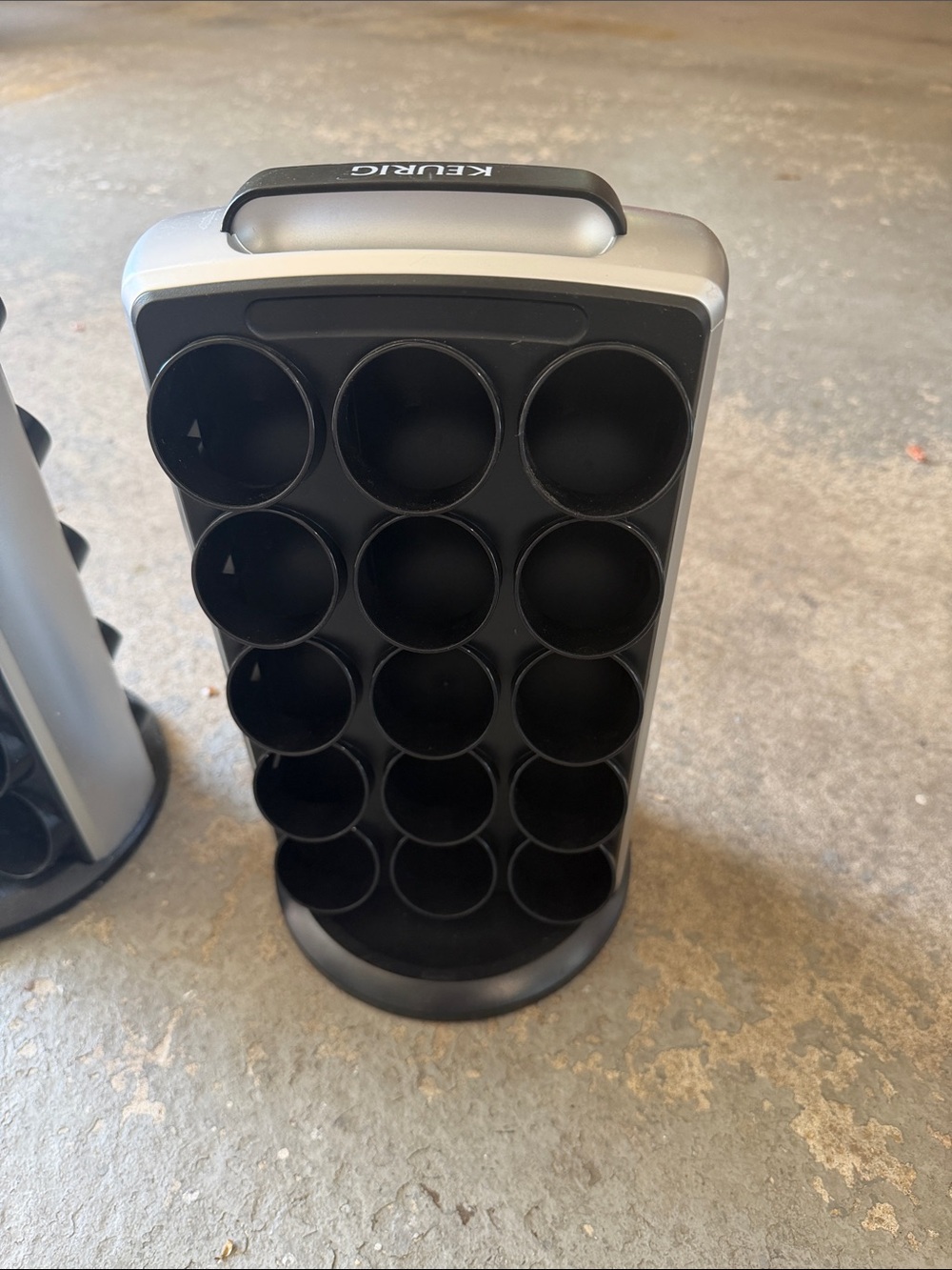 Keurig Black and Silver Rotating K-Cup Tower
